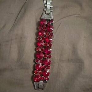 Elegant Red Gemstone Bracelet